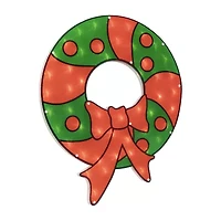 Northlight 23in Prelit Wreath Christmas Window Decor