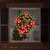 Northlight 23in Prelit Wreath Christmas Window Decor