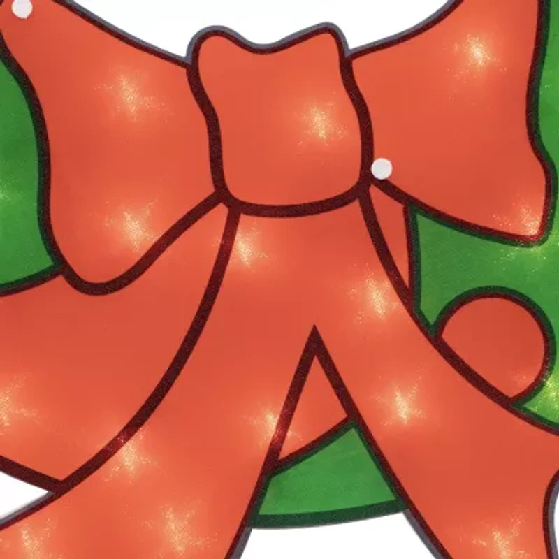 Northlight 23in Prelit Wreath Christmas Window Decor