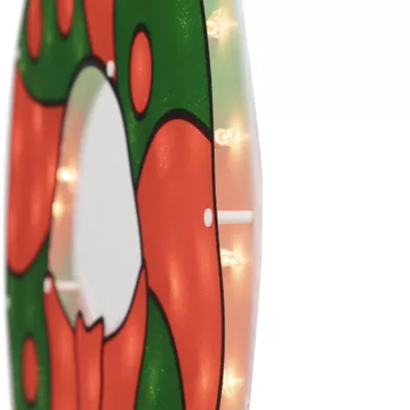 Northlight 23in Prelit Wreath Christmas Window Decor