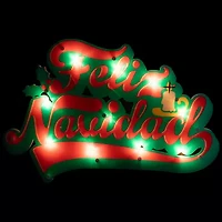 Northlight 18in Prelit Feliz Navidad Christmas Window Decor