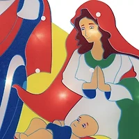 Northlight 17.75in Prelit Holy Family Nativity Christmas Window Decor