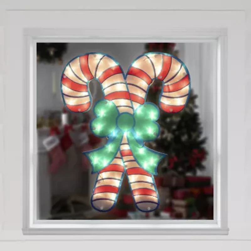 Northlight 18.5in Candy Cane Christmas Window Decor