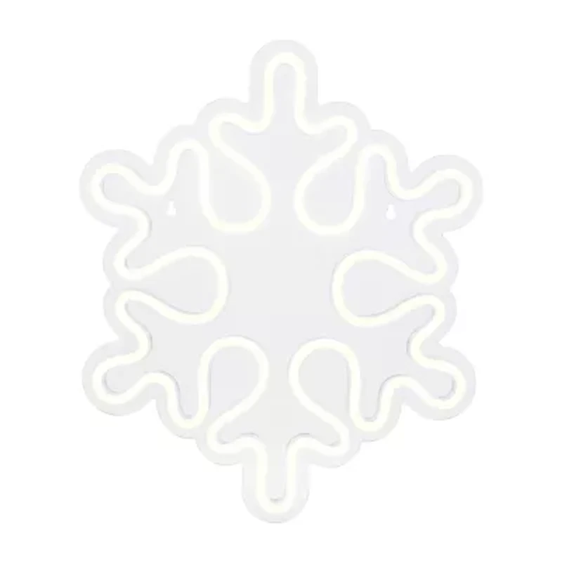 Northlight Neon Style Snowflake Christmas Window Decor