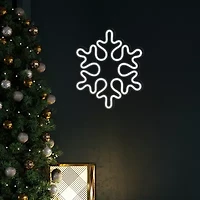 Northlight Neon Style Snowflake Christmas Window Decor