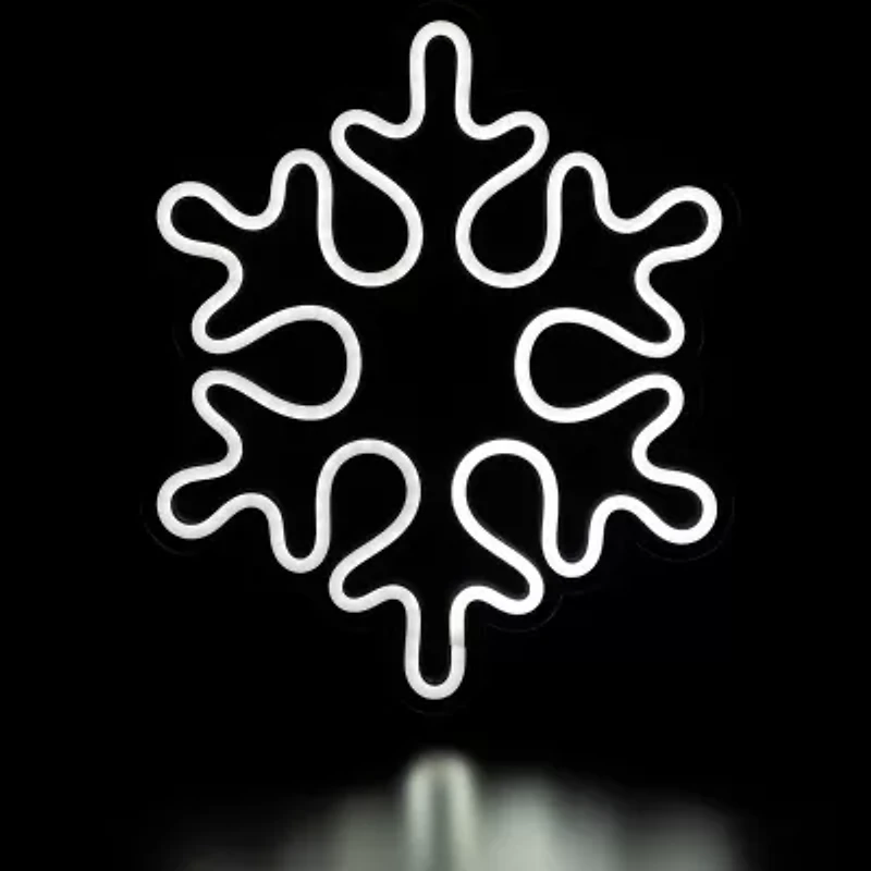 Northlight Neon Style Snowflake Christmas Window Decor