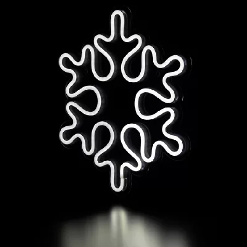 Northlight Neon Style Snowflake Christmas Window Decor