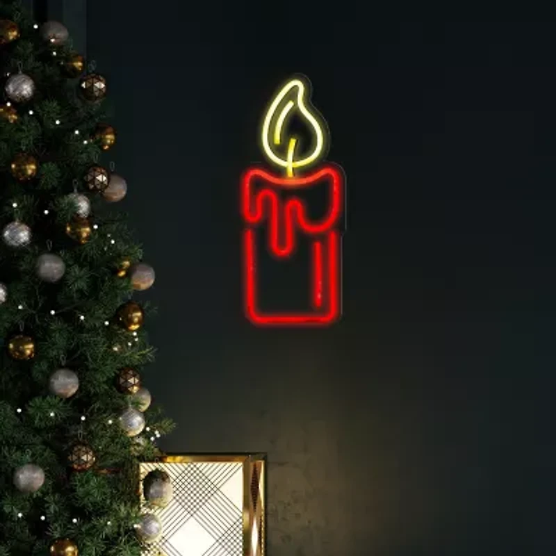Northlight 12in Red Led Candle Christmas Window Decor