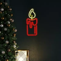 Northlight 12in Red Led Candle Christmas Window Decor