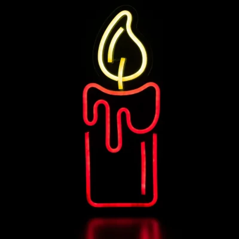 Northlight 12in Red Led Candle Christmas Window Decor