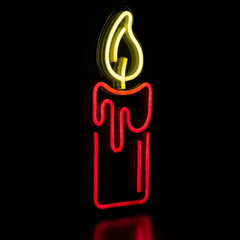 Northlight 12in Red Led Candle Christmas Window Decor