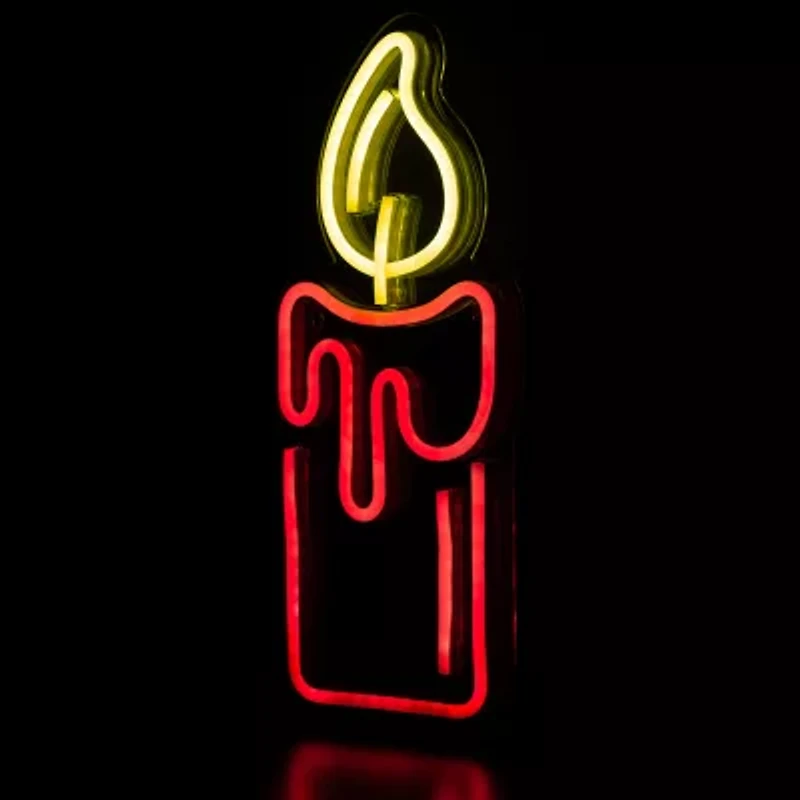 Northlight 12in Red Led Candle Christmas Window Decor