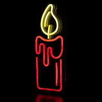 Northlight 12in Red Led Candle Christmas Window Decor