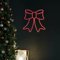 Northlight 15in Red Led Bow Christmas Window Decor