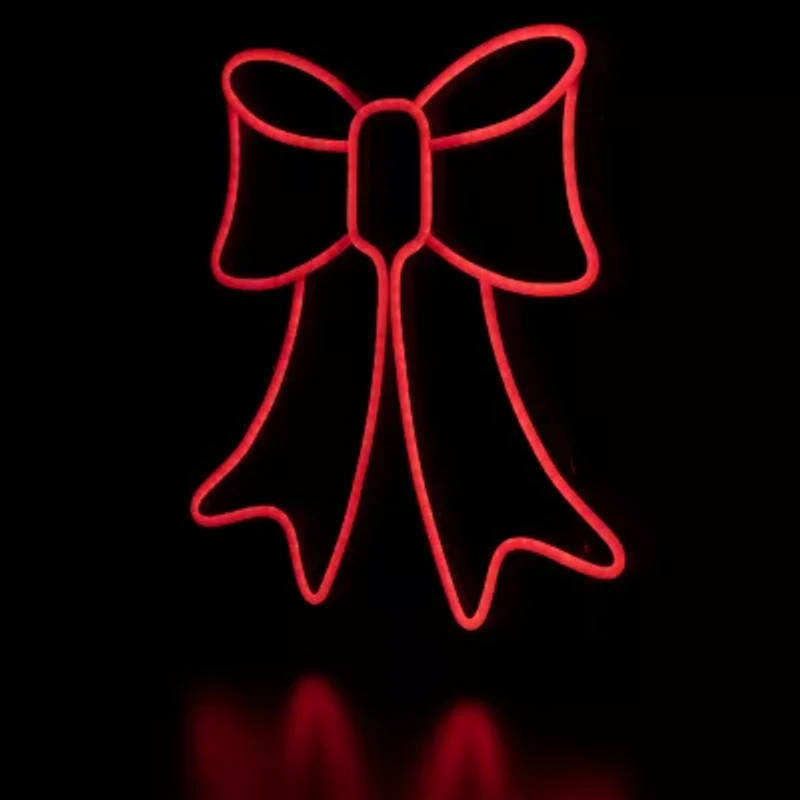 Northlight 15in Red Led Bow Christmas Window Decor
