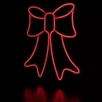 Northlight 15in Red Led Bow Christmas Window Decor