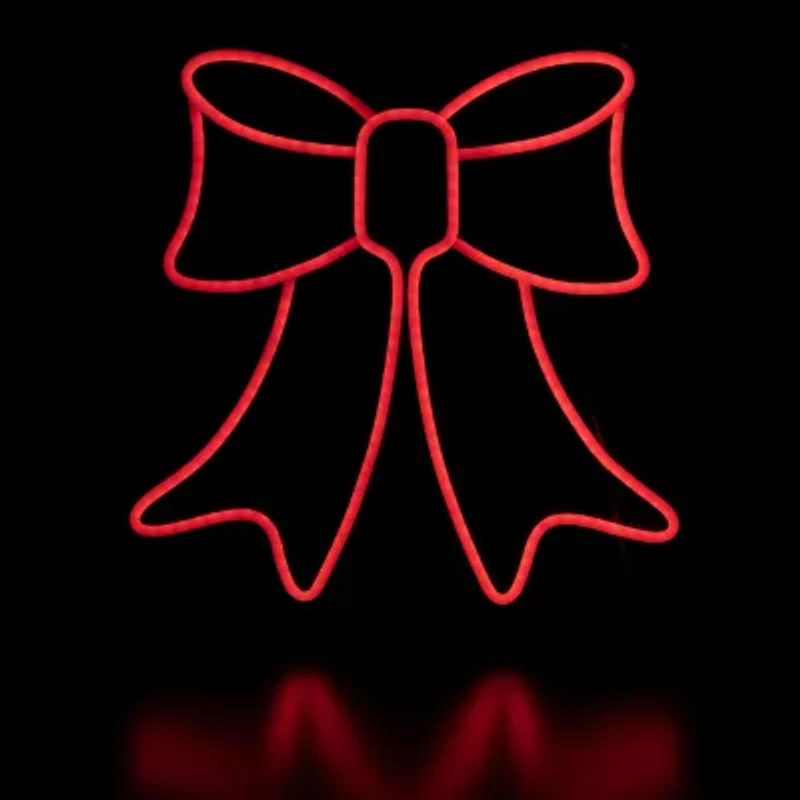 Northlight 15in Red Led Bow Christmas Window Decor