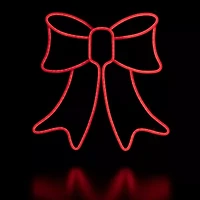 Northlight 15in Red Led Bow Christmas Window Decor