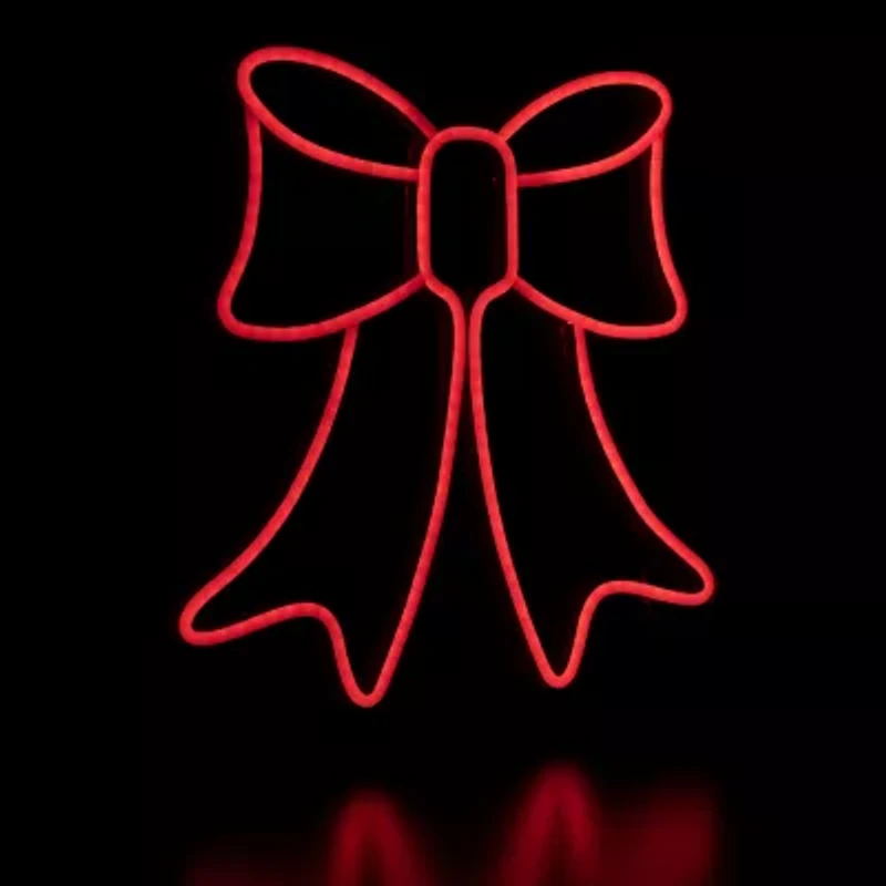 Northlight 15in Red Led Bow Christmas Window Decor