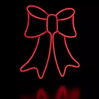 Northlight 15in Red Led Bow Christmas Window Decor