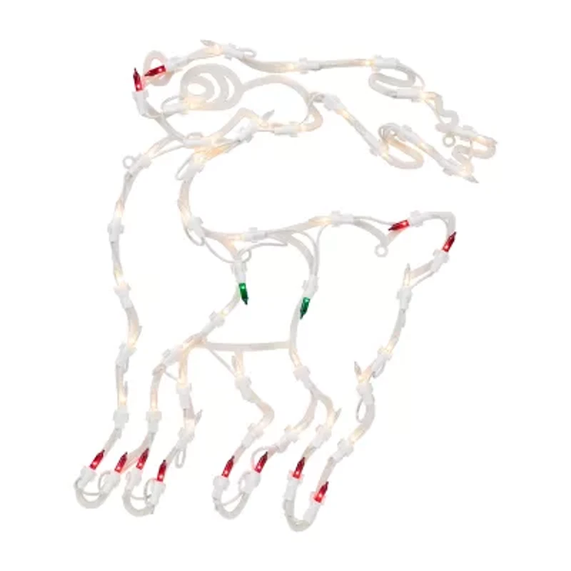 Northlight 18in Prelit Reindeer Christmas Window Decor