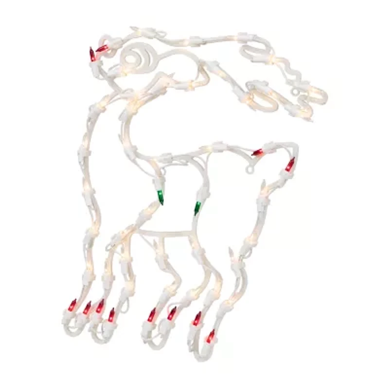 Northlight 18in Prelit Reindeer Christmas Window Decor