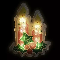 Northlight 12in Prelit Candle Christmas Window Decor