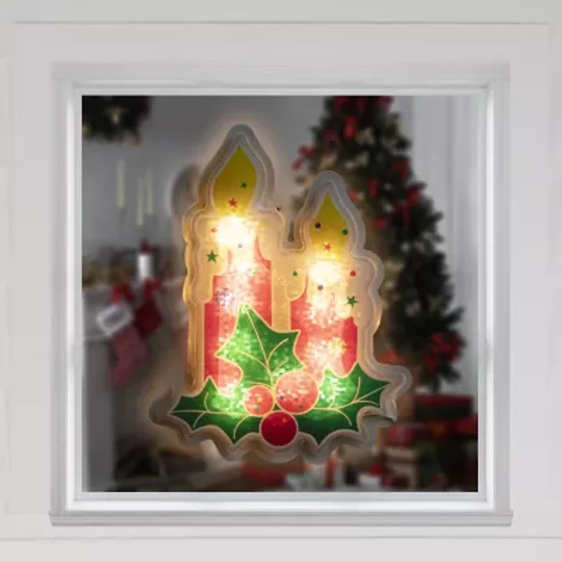 Northlight 12in Prelit Candle Christmas Window Decor