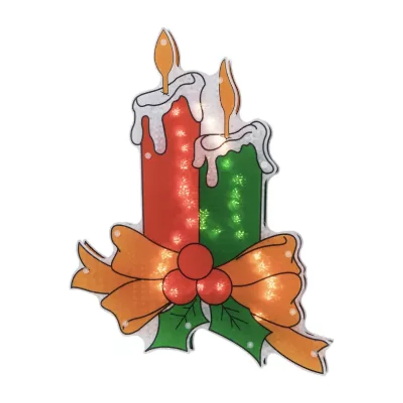 Northlight 17in Prelit Candle Christmas Window Decor