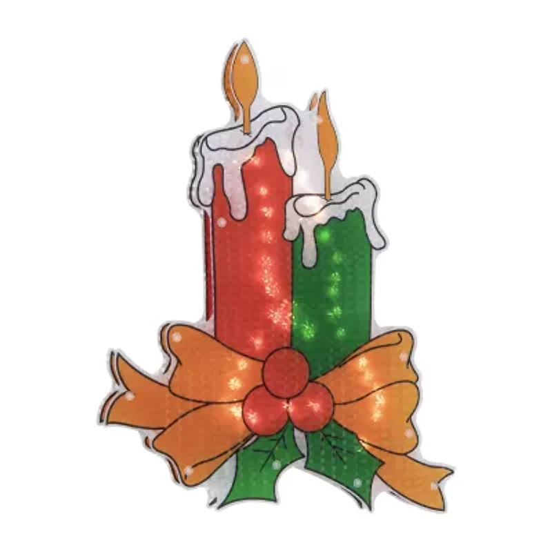 Northlight 17in Prelit Candle Christmas Window Decor