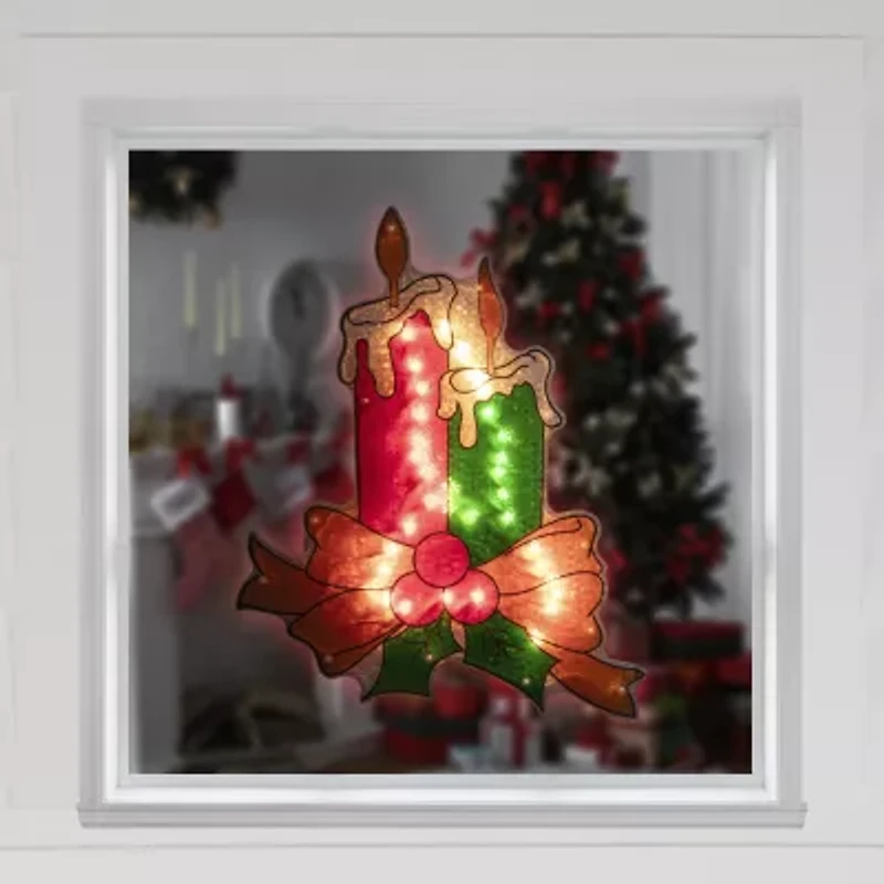 Northlight 17in Prelit Candle Christmas Window Decor