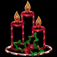 Northlight Lighted Candles Christmas Window Decor