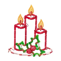 Northlight Lighted Candles Christmas Window Decor