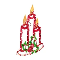 Northlight Lighted Candles Christmas Window Decor