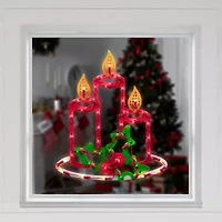 Northlight Lighted Candles Christmas Window Decor