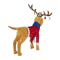 Northlight Led Dog Wearing Antlers Christmas Yard Art