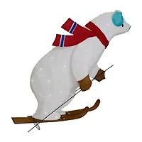 Northlight Lighted Skiing Polar Bear Christmas Yard Art