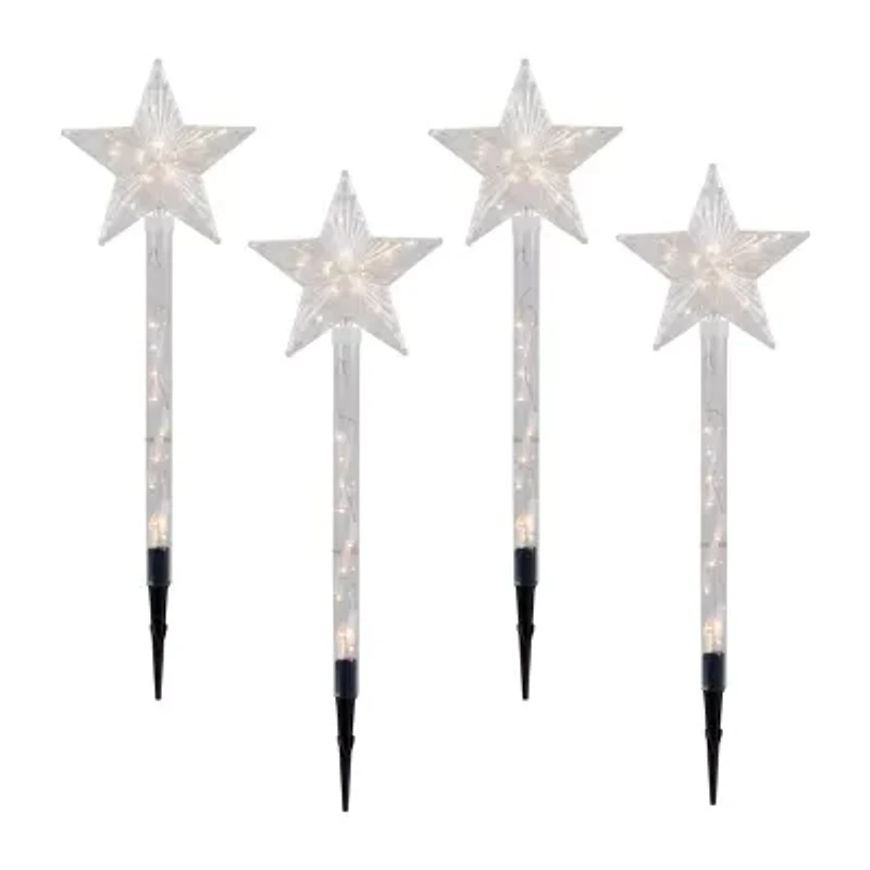 Northlight Lighted Star  Pathway Marker Christmas Yard Art