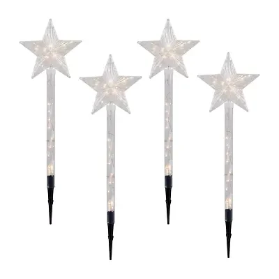 Northlight Lighted Star  Pathway Marker Christmas Yard Art