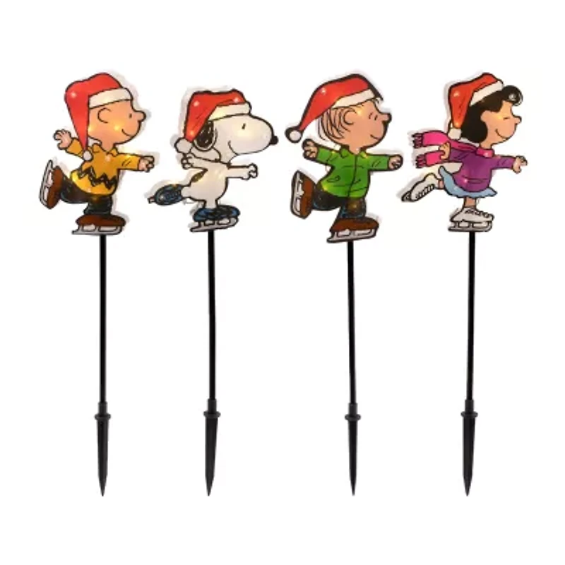 Northlight Pre-Lit Ice Skating Pathway Markers Christmas Yard Art