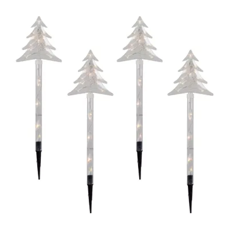 Northlight Lighted Tree Pathway Marker Christmas Yard Art