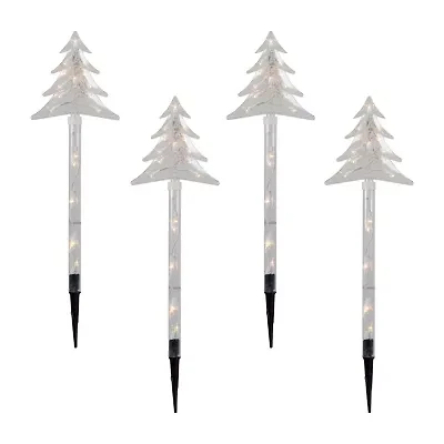 Northlight Lighted Tree Pathway Marker Christmas Yard Art