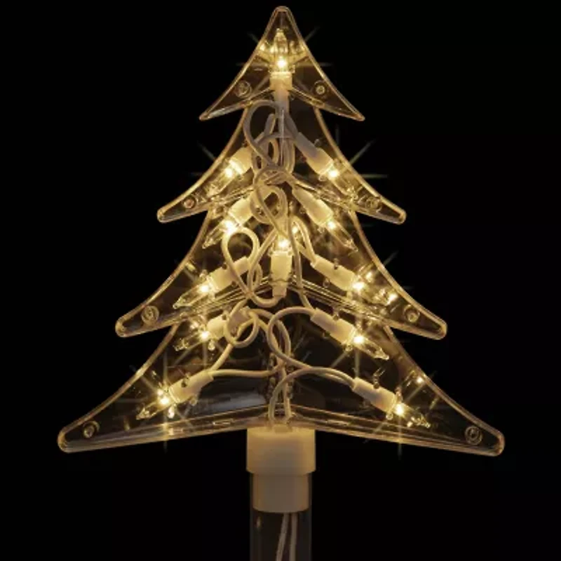 Northlight Lighted Tree Pathway Marker Christmas Yard Art