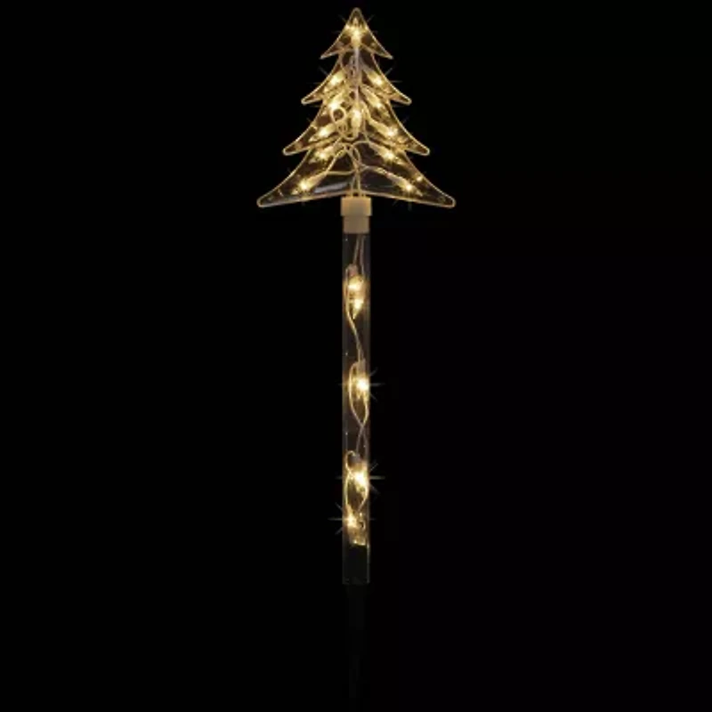 Northlight Lighted Tree Pathway Marker Christmas Yard Art
