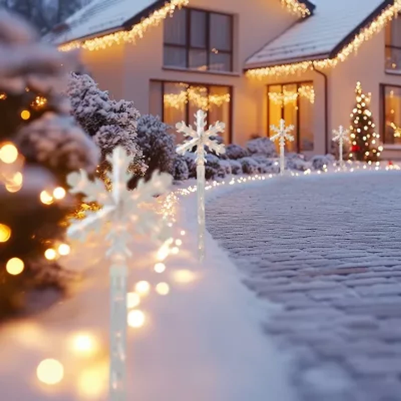 Northlight Snowflakes  Pathway Marker Christmas Yard Art