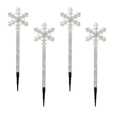 Northlight Snowflakes  Pathway Marker Christmas Yard Art