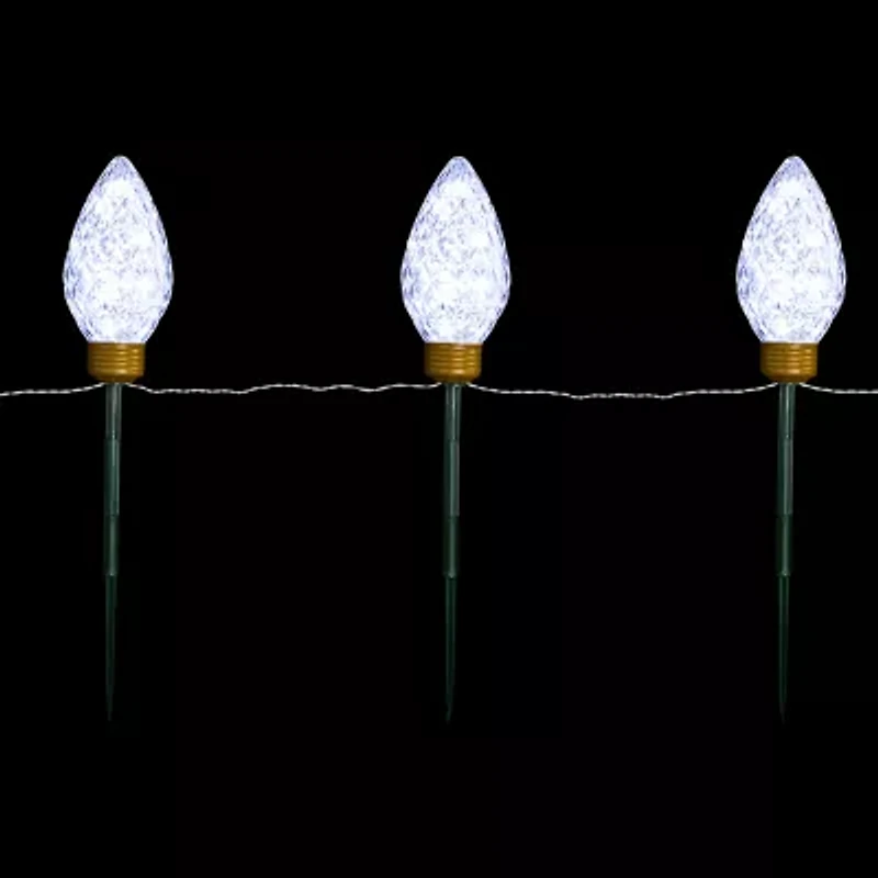 Northlight Led Jumbo  Bulb Pathway Marker Christmas Yard Art