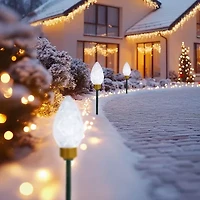 Northlight Led Jumbo  Bulb Pathway Marker Christmas Yard Art