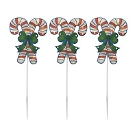 Northlight Lighted Candy Cane Pathway Markers Christmas Yard Art