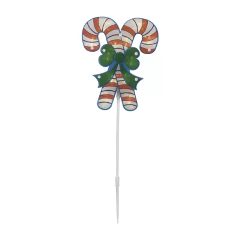 Northlight Lighted Candy Cane Pathway Markers Christmas Yard Art